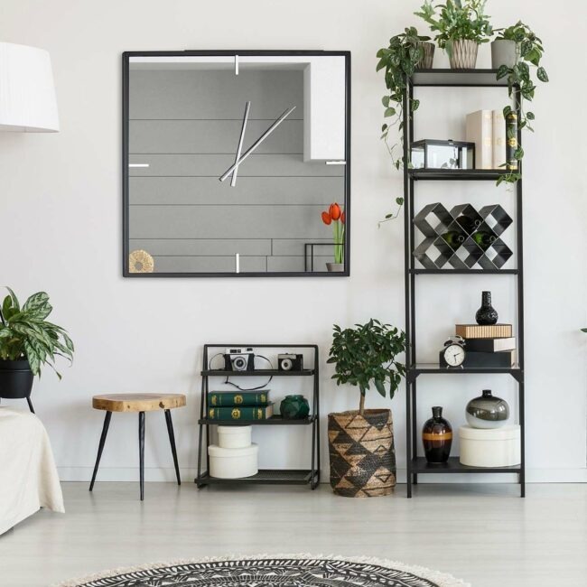 καθρέφτης ρολόι επιτοίχιος διακόσμηση τοιχου σαλόνι μεγάλη διάσταση