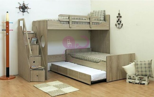 Κουκέτα πολυμορφική ξύλινη παιδικό εφηβικό δωμάτιο συρόμενος μηχανισμός