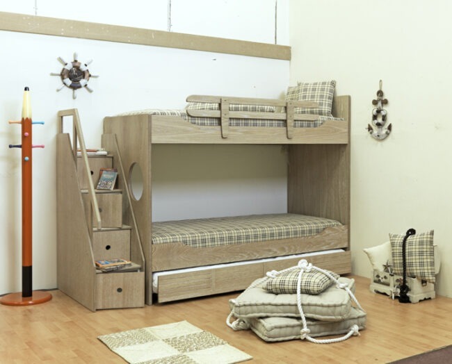 Κουκέτα πολυμορφική ξύλινη παιδικό εφηβικό δωμάτιο συρόμενος μηχανισμός