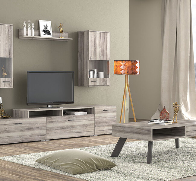 Σετ επιτοίχια σύνθεση σαλονιού έπιπλο τηλεόρασης τραπεζάκι σαλονιού coffee table