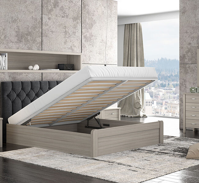 Σετ κρεβατοκάμαρας με ντυτό κεφαλάρι και αποθηκευτικό χώρο