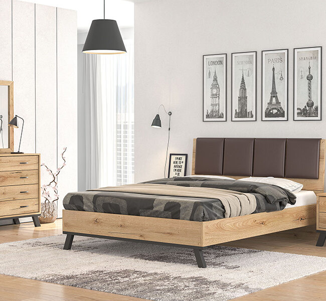 Σετ κρεβατοκάμαρας με σιδερένιο πόδι